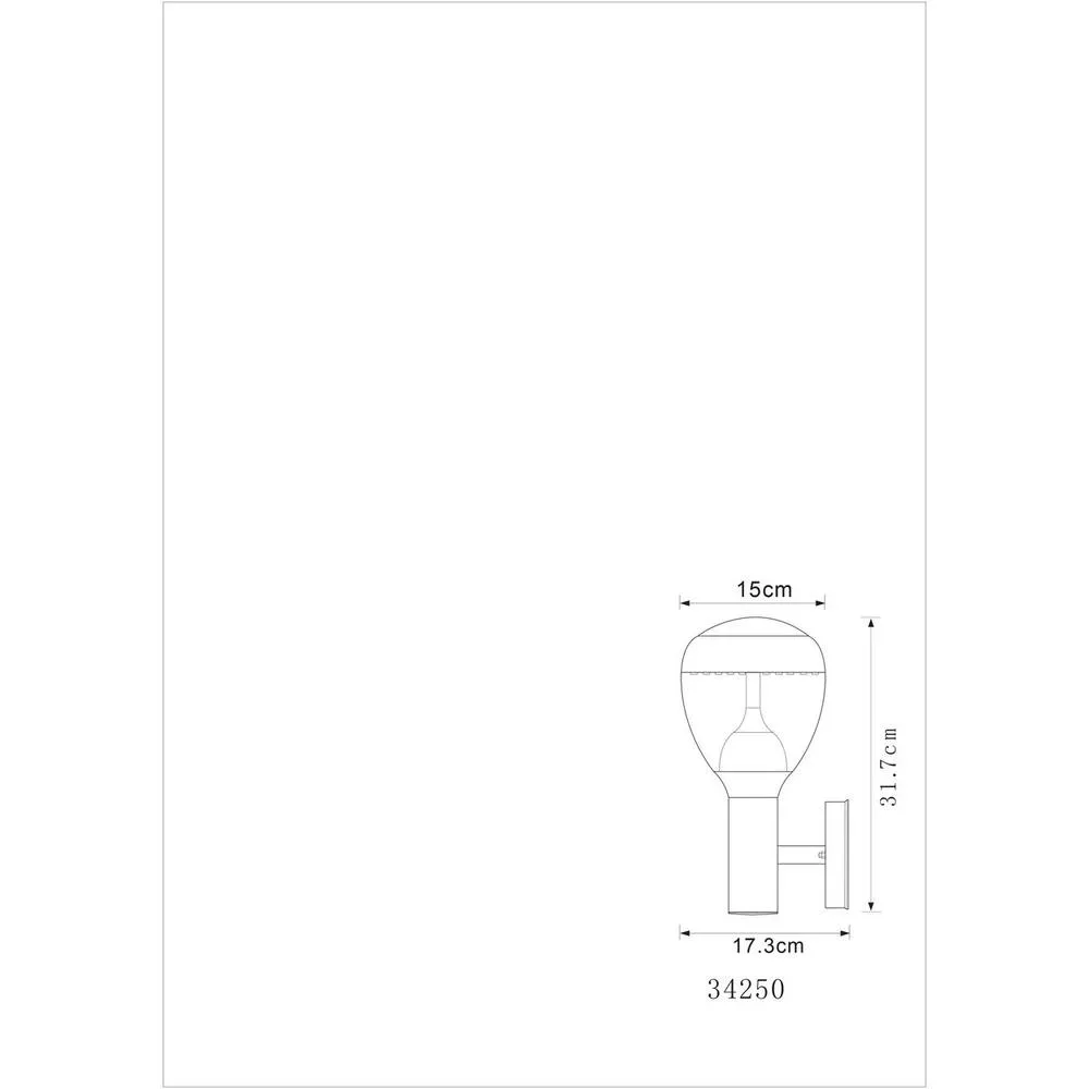 Netlighting Callisto Outdoor Modern Wall Lamp Stainless Steel IP44 LED 3000K in Grey 4