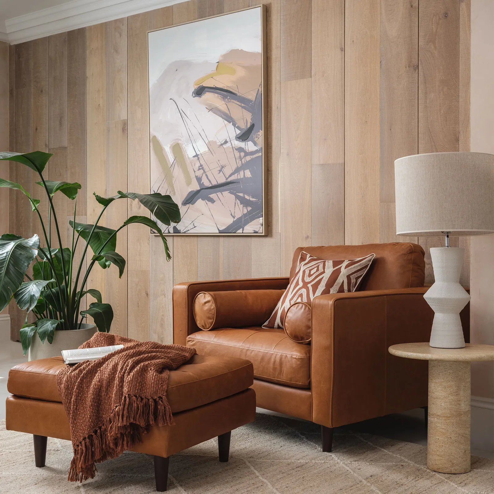 Hemingway Armchair, Brown Leather | Barker & Stonehouse 2