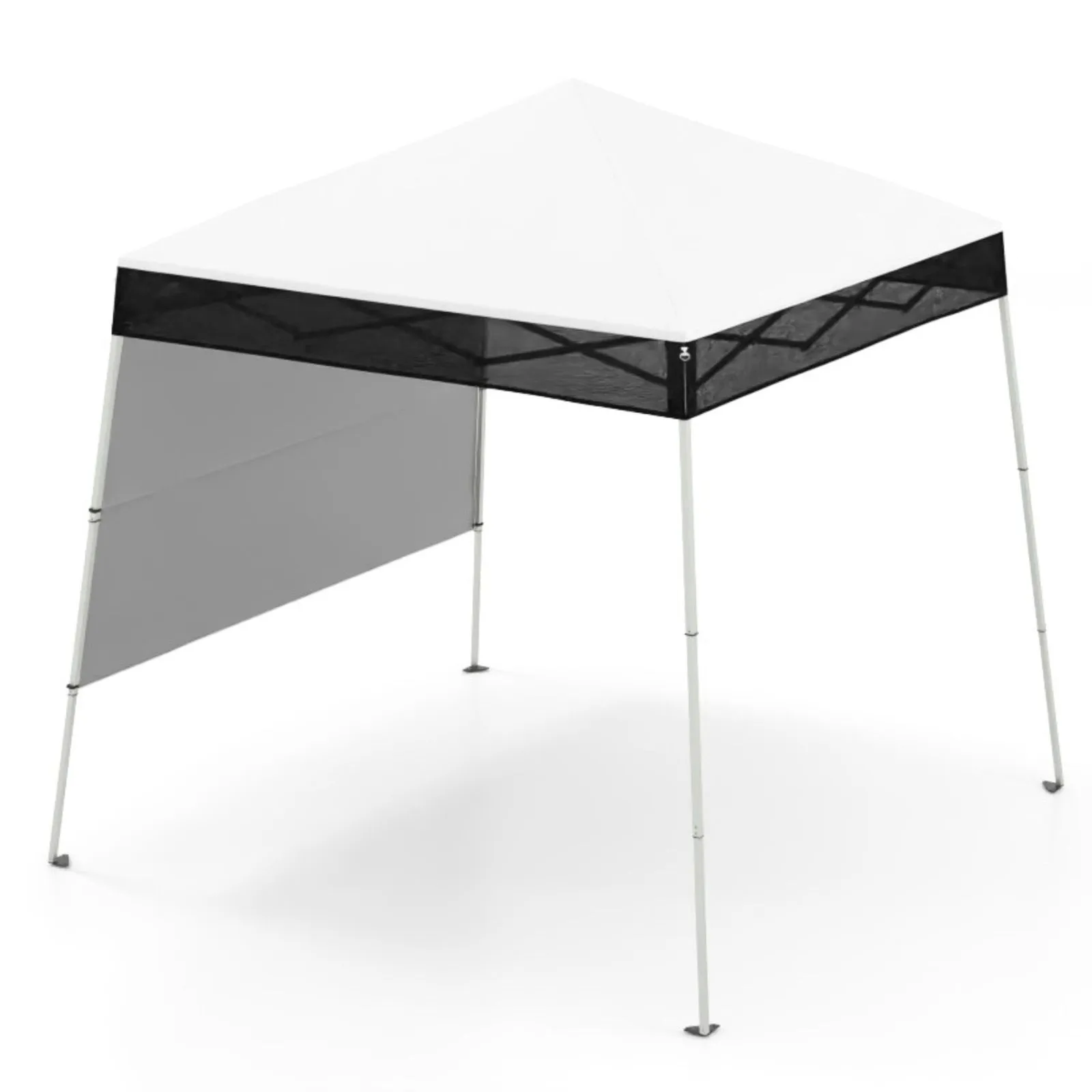 Costway Pop up Canopy Tent Easy Setup Folding Gazebo Shelter w/ 1 Sidewall in White