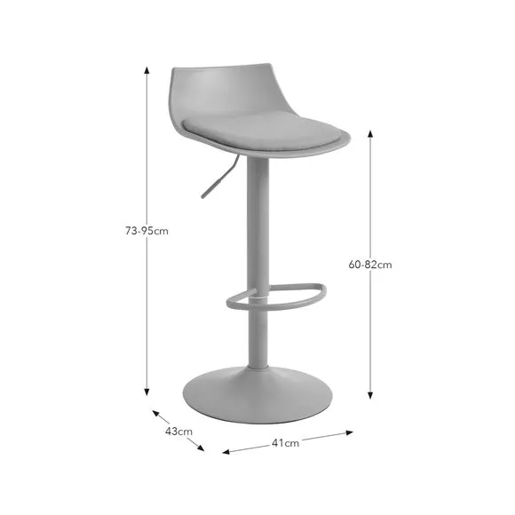 Dallis Height Adjustable Barstool, Fabric 6