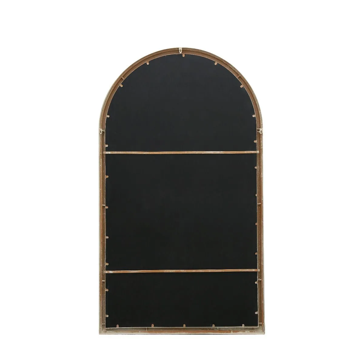MirrorOutlet Large Country Arch Wall Mirror 71" x 40" (180x103cm) Sand Colour in Cream 6