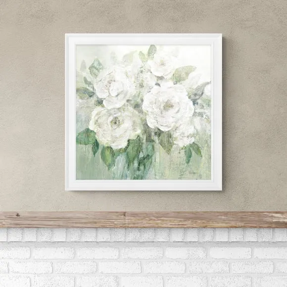 Artko Muted White Blooms by Carol Robinson Framed Print