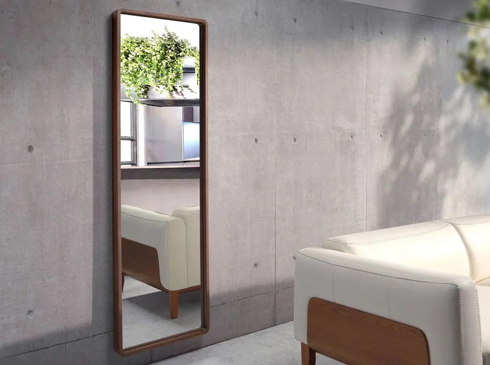 Angel Cerda Rectangular Walnut Wall Mirror 60x190 cm 6