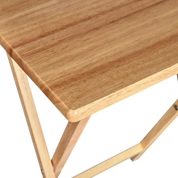 Rubberwood TV Table, Natural 2