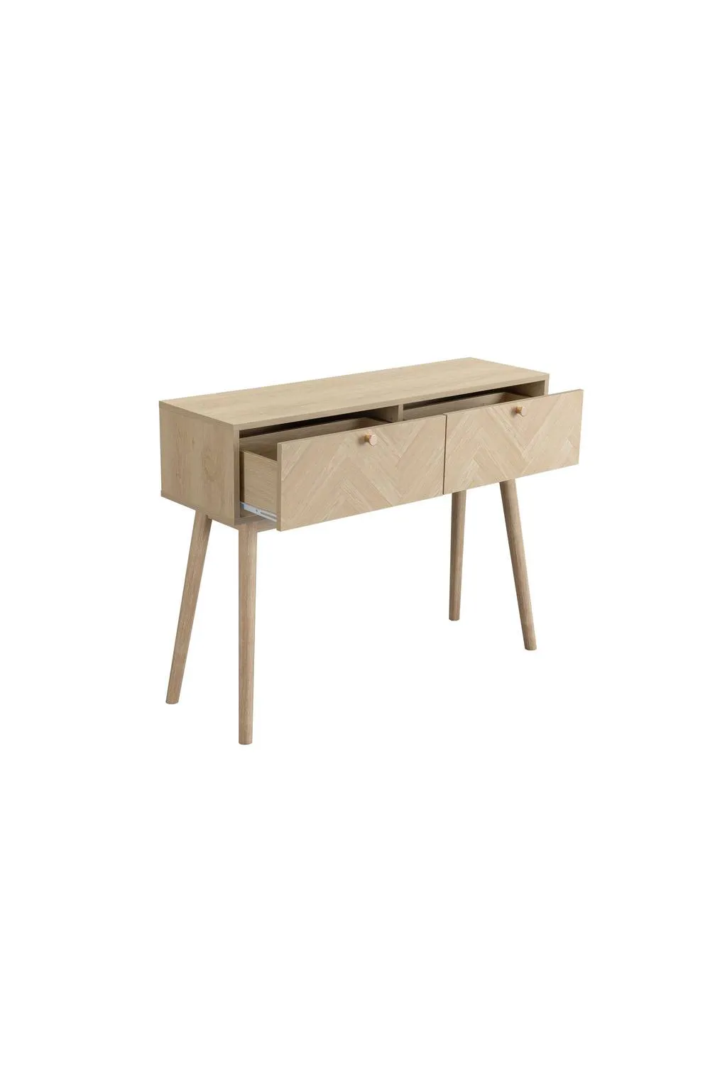 Birlea Herringford Console Table Hall Table Dressing Table Oak Parquet Design in Brown 5
