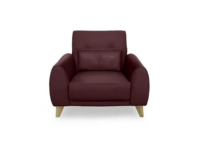 Malmo Leather Chair - BV Deep Red