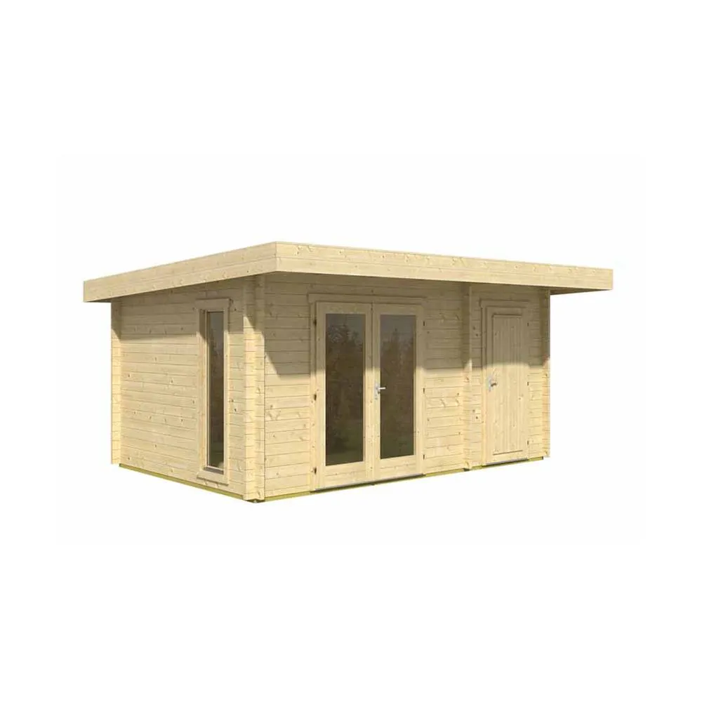 Lasita Maja Ltd Chameleon 44-Log Cabin, Garden Room, Home Office - L510xW410xH233.7 cm in Light Brown 2