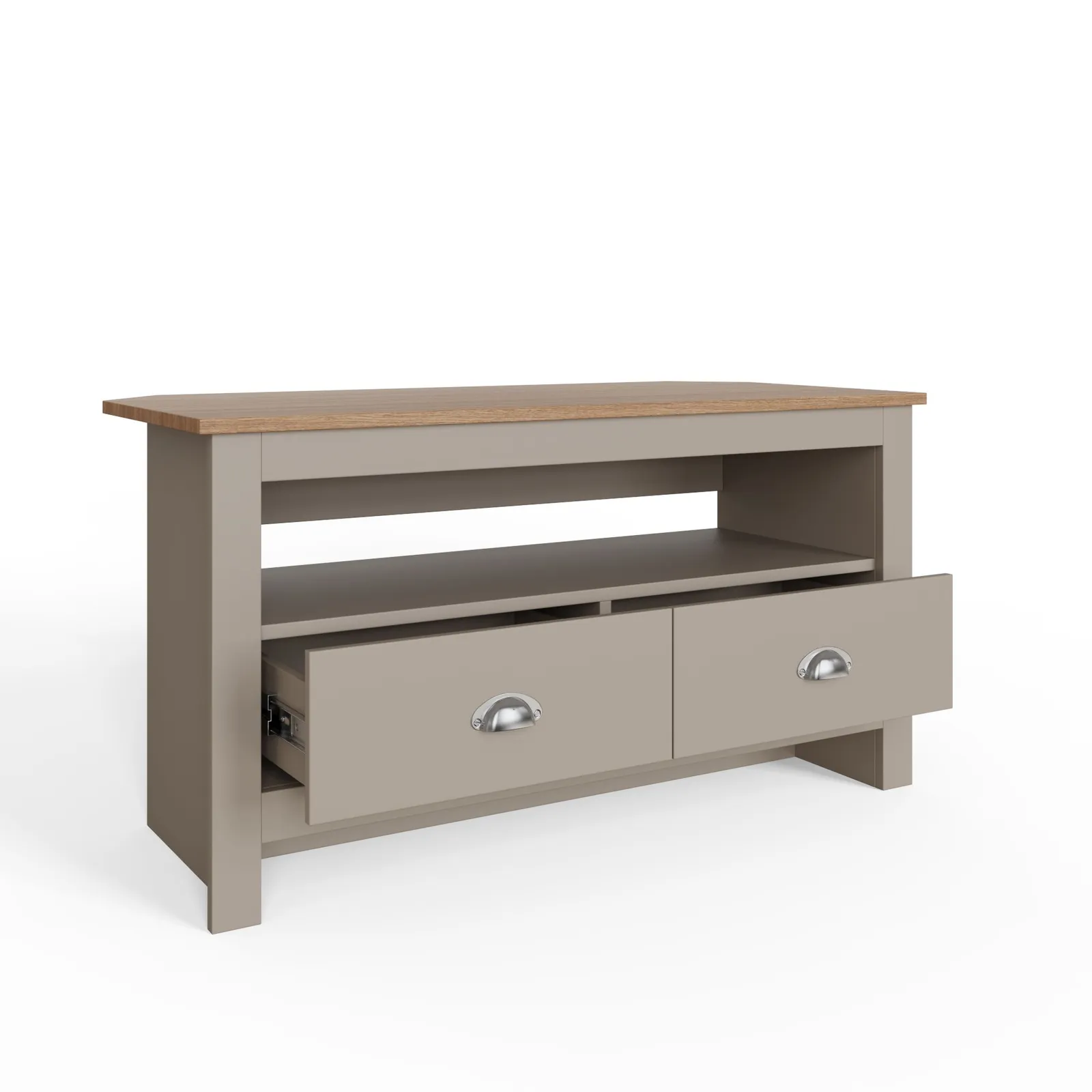 GFW Lancaster Corner TV Unit in Grey 4