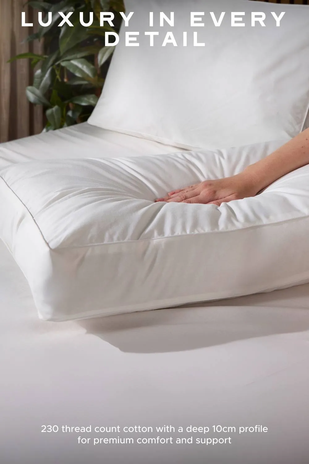 Snuggledown Anti Allergy Hotel Side Sleeper Firm Pillow in White 4