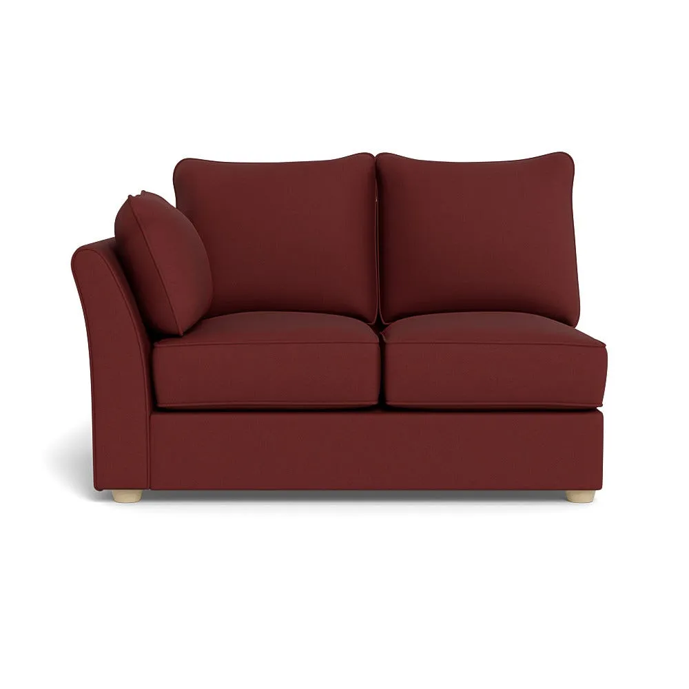 Heal's Tailor Double Left Hand Facing Corner Unit Capelo Linen-Cotton Etruscan Red Natural Feet 1