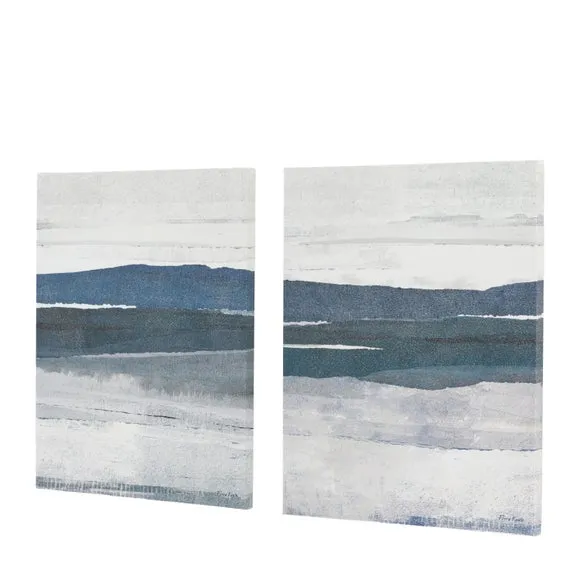 Cedar and Sage Set of 2 Neutral Abstract Canvases 5