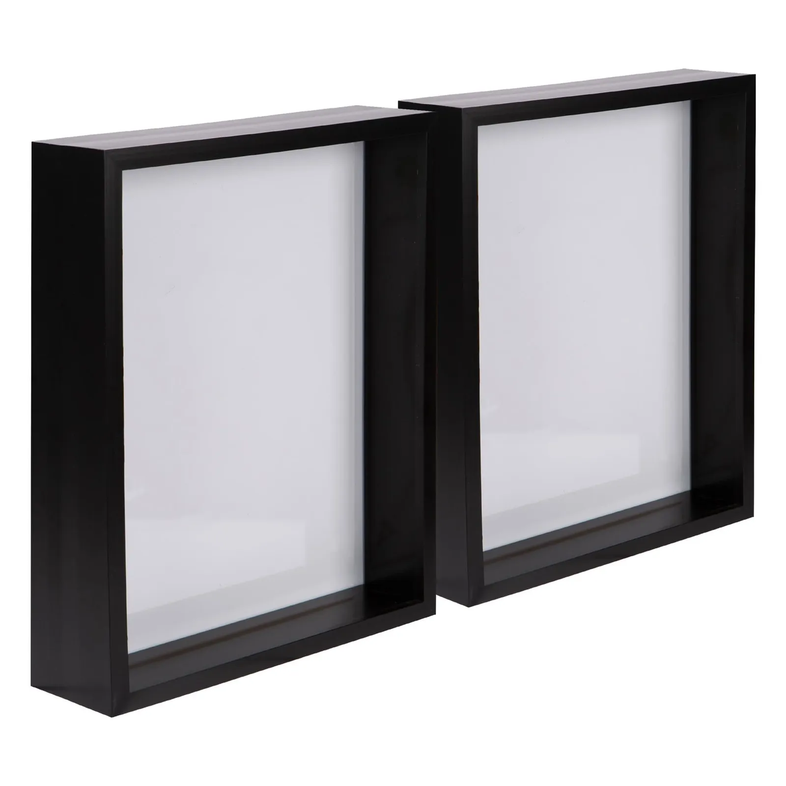 Nicola Spring 3D Deep Box Photo Frames - 8 x 10" - Pack of 5 in Black