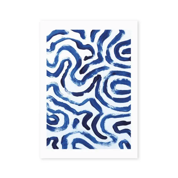 East End Prints Blue Minimal by Dan Hobday Print 2
