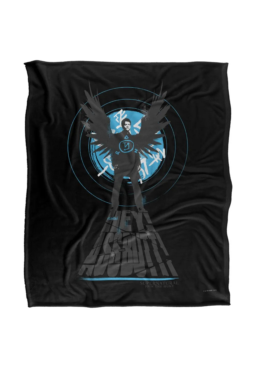 Warner Brothers Supernatural Hey Ass Butt Silky Touch Super Soft Throw Blanket in White