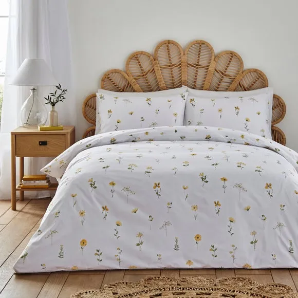 Pressed Floral 100% Cotton Duvet Cover & Pillowcase Set 1