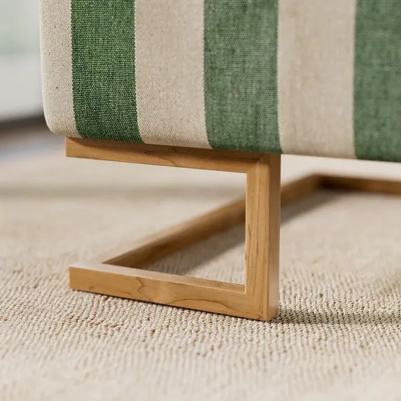 Holland Woven Stripe Square Tray Table Ottoman 5