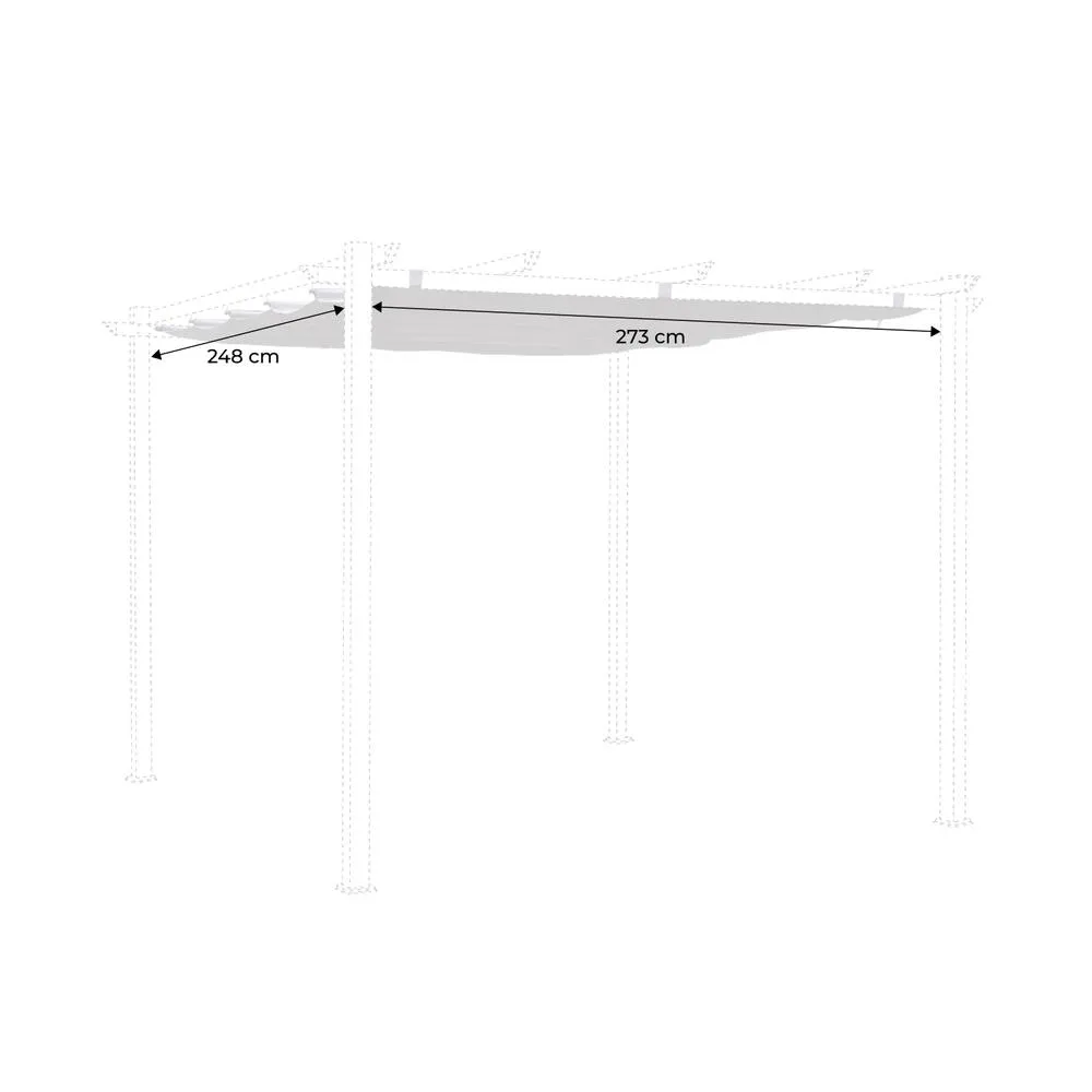 sweeek 3x3m Isla pergola roof cover in Grey 5