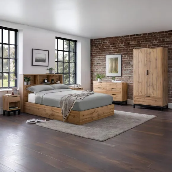 Bali Bookcase High Back Bed Frame 5