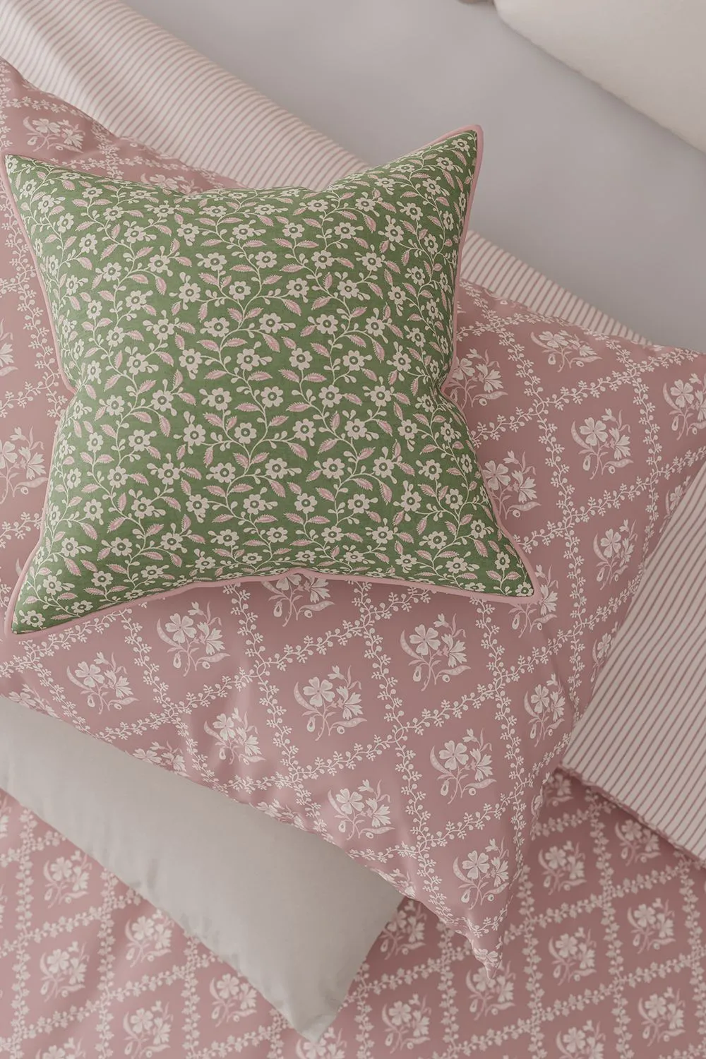 Helena Springfield 'Meadow Posy' Cotton Duvet Cover Set in Pink 4