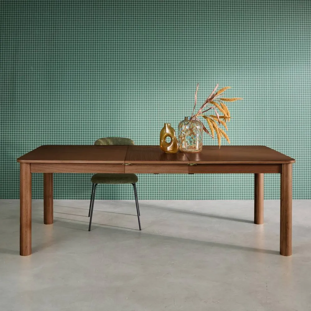 sweeek 6-10 seater rectangular extendable dining table, rubberwood & oak in Dark Brown 6