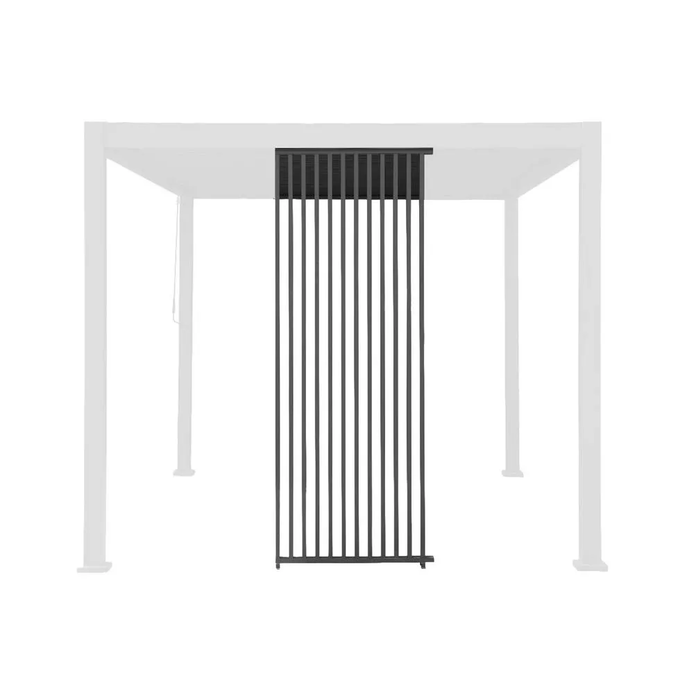 sweeek Vertical louver panel aluminium 100 cm for Triomphe pergola in Dark Grey 2