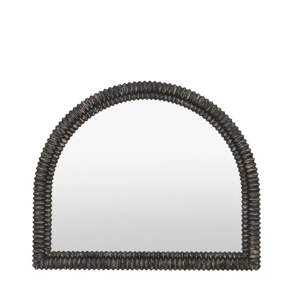 Sawan Arched Distressed Overmantel Wall Mirror 3