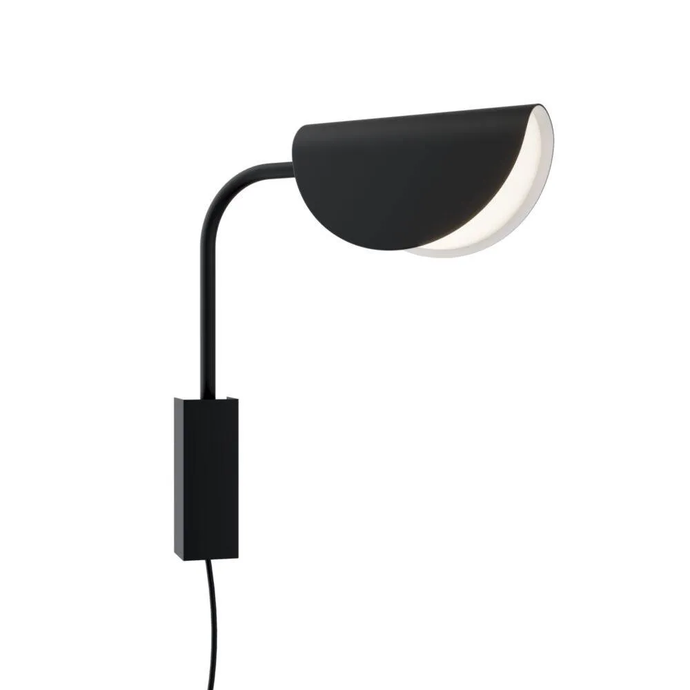 Netlighting Mollis Modern Wall Lamp Black Acrylic Shade