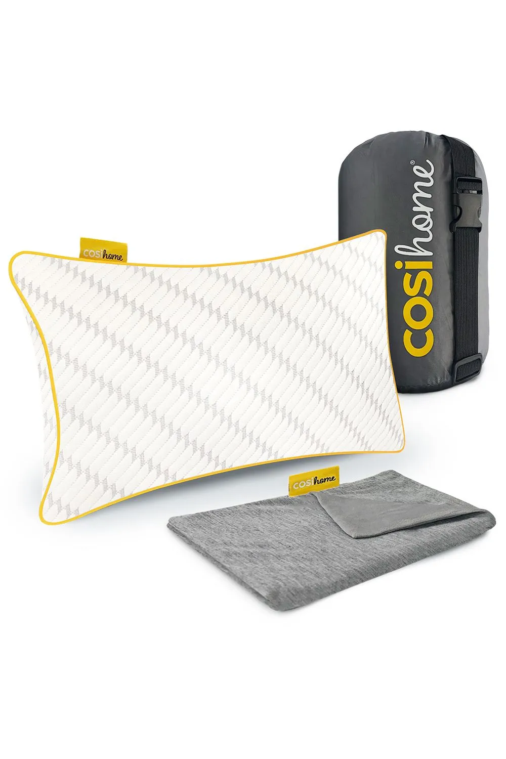 Cosi Home Memory Foam Travel Pillow in Off-White
