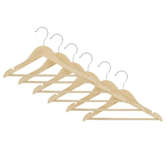Pack of 6 Kids Wooden Hangers 3