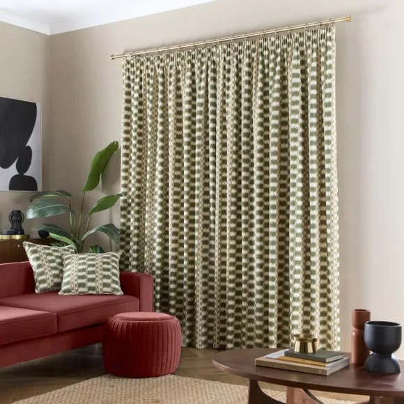 Avis Stripe Pencil Pleat Curtains 4