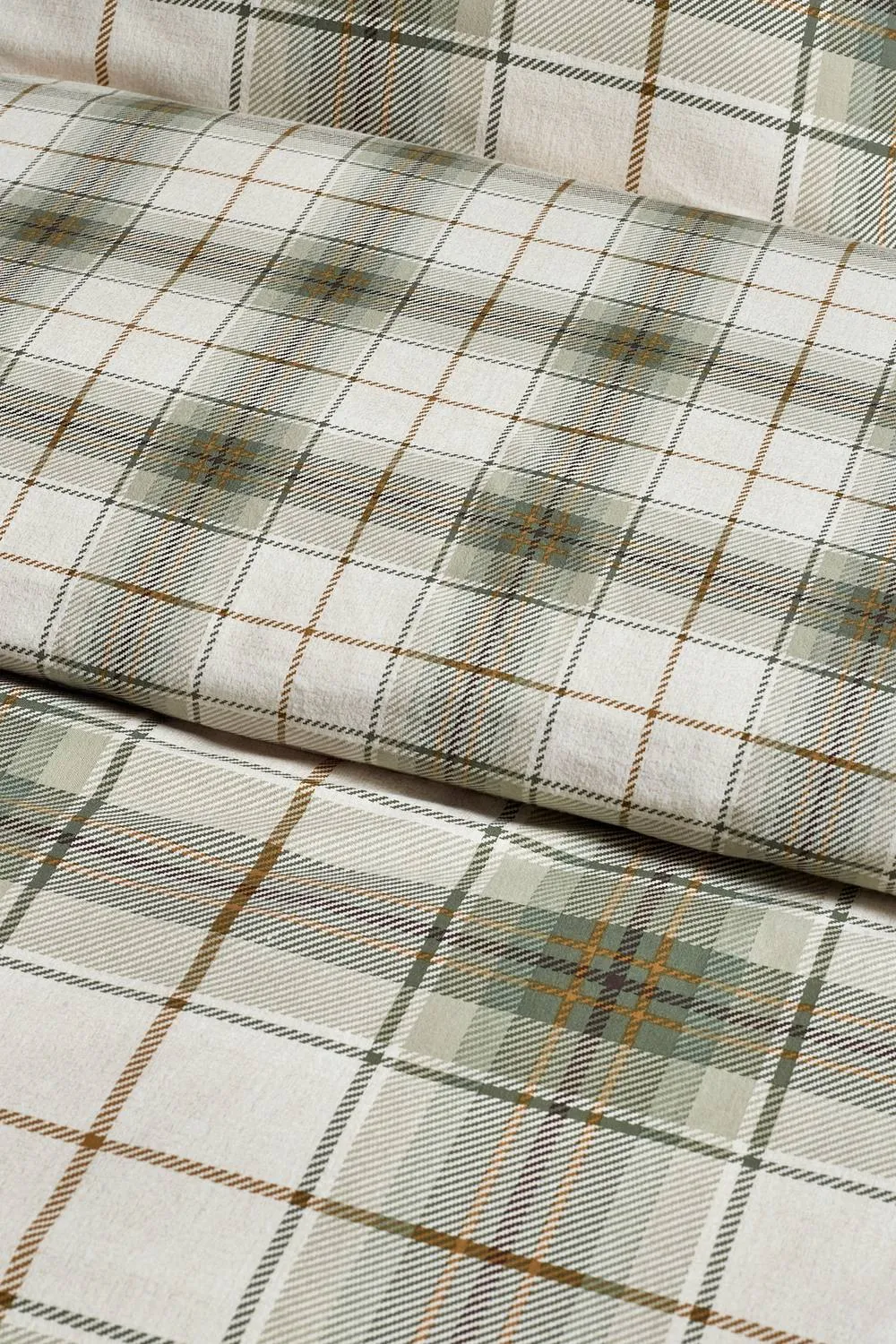 Catherine Lansfield Brushed Troon Check Duvet Cover Set in Green 4