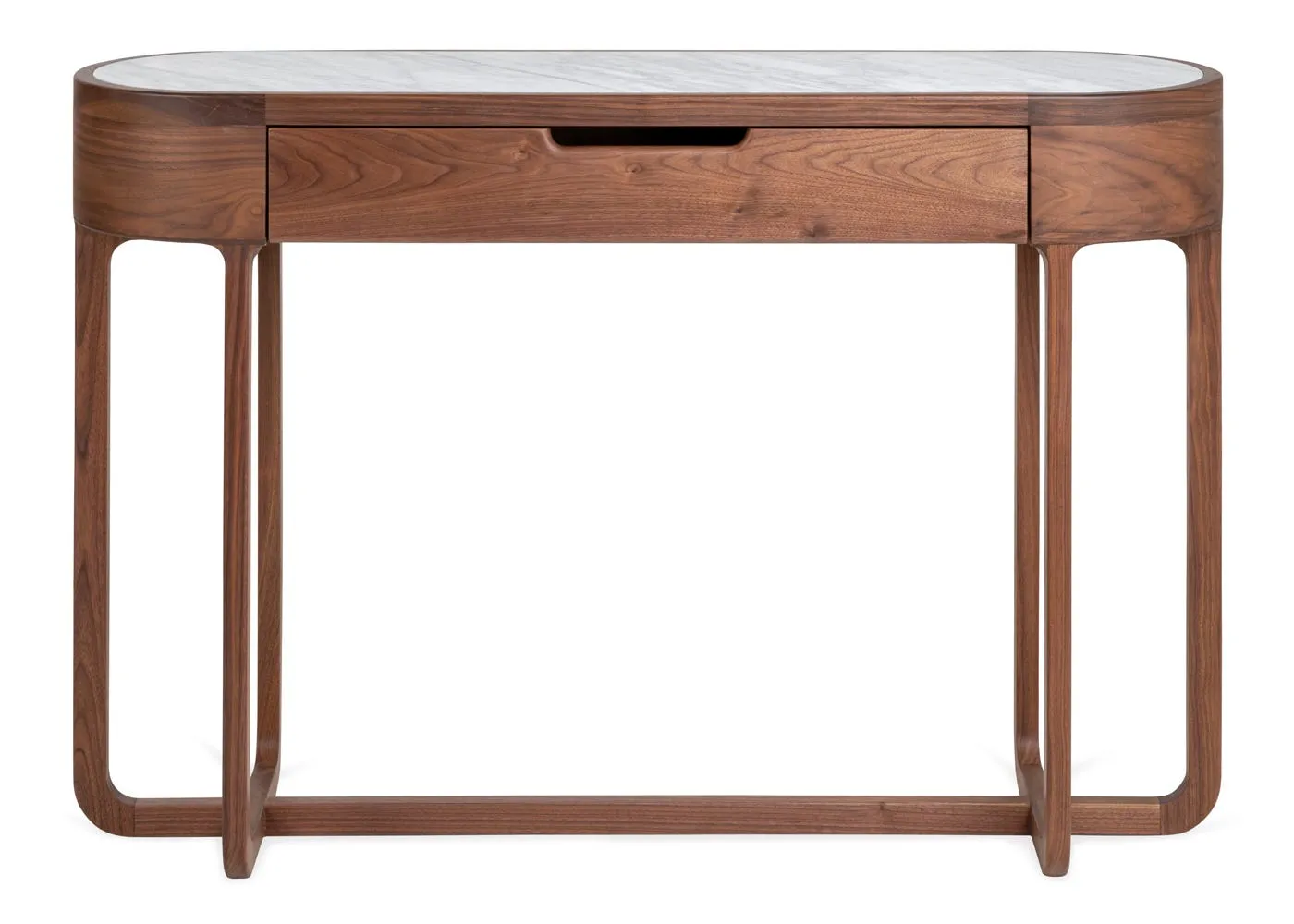 Heal's Anais Console Table in Walnut with Marble Top 1