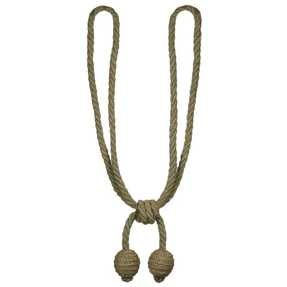 Ball Jute Curtain Tieback