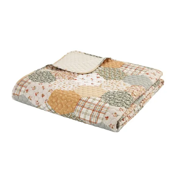 Catherine Lansfield Floral Patchwork Bedspread 4