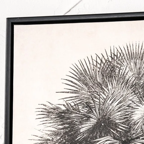 Set of 3 Monochrome Palm Print Framed Canvases 2