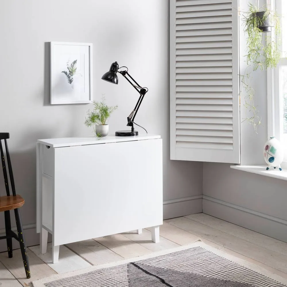 Nöa and Nani Gustav Folding Dining Table with Drawer in White