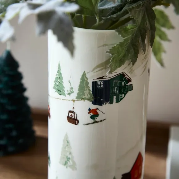 Alpine Scene Ceramic Vase 2