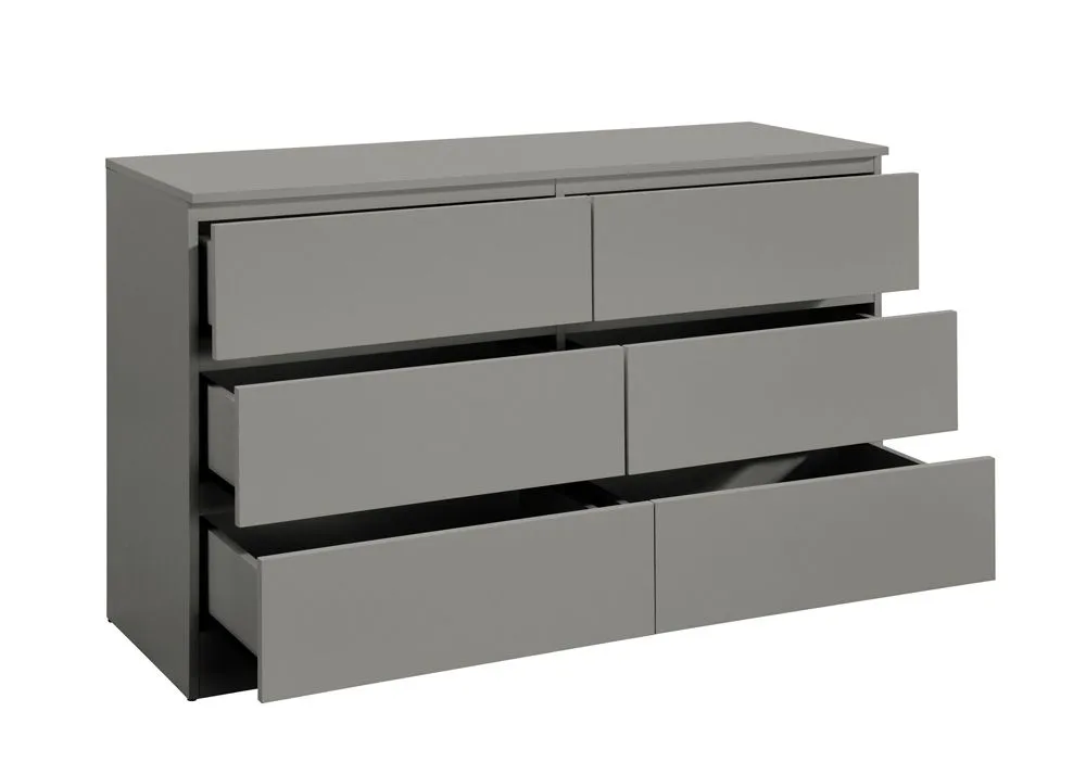 Birlea Oslo 6 Drawer Chest Grey 4