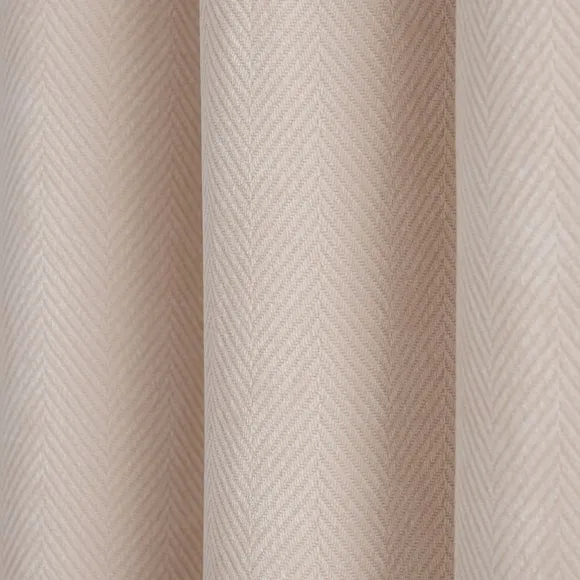 Soft Chenille Herringbone Eyelet Curtains 3