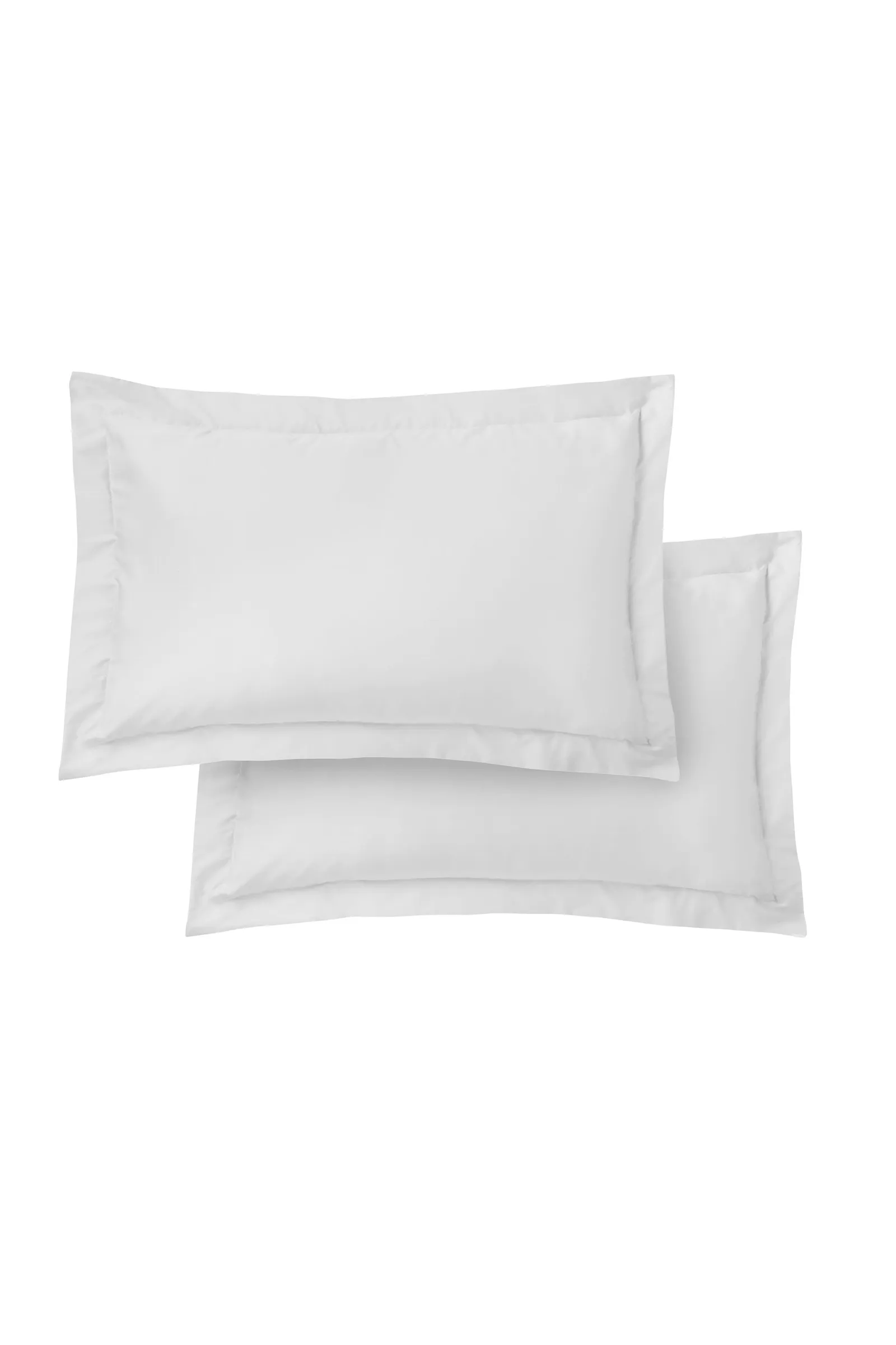 Bianca '400 Thread Count Cotton Sateen' Oxford Pillowcase Pair in White 4