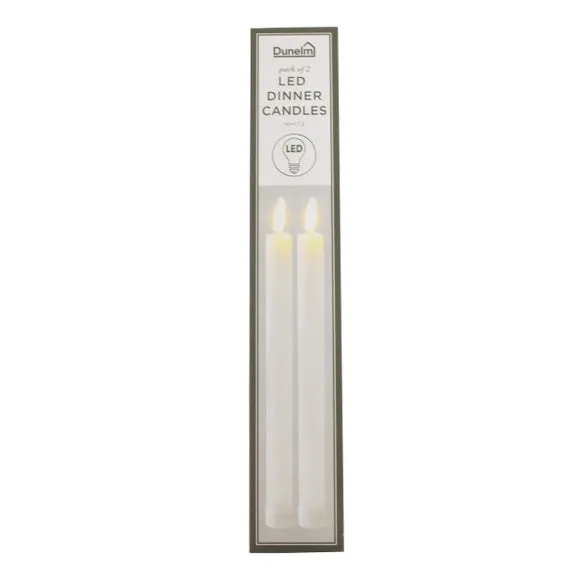 Set of 2 LED Taper Candles 4