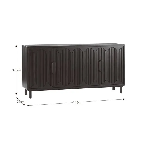 Khari 4 Door Large Sideboard, Mango Wood 6