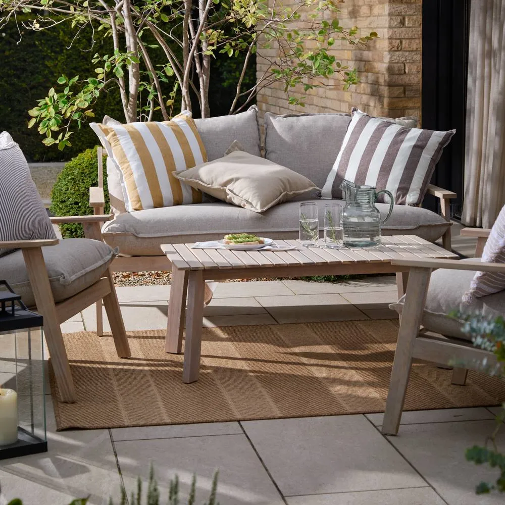 Yard Hayle 100% Cotton Striped Outdoor Cushion in Chocolate 6