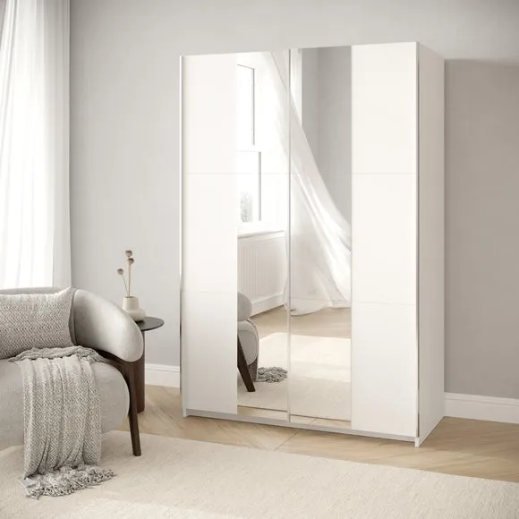 Jax 120cm Sliding Wardrobe with 2 Mirrors