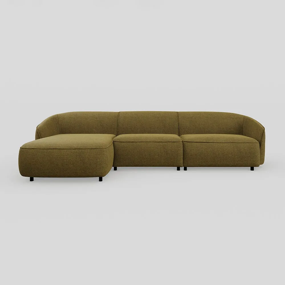 Heal's Aurelie Large Chaise Sofa LHF Smart Luxe Velvet Peridot 1