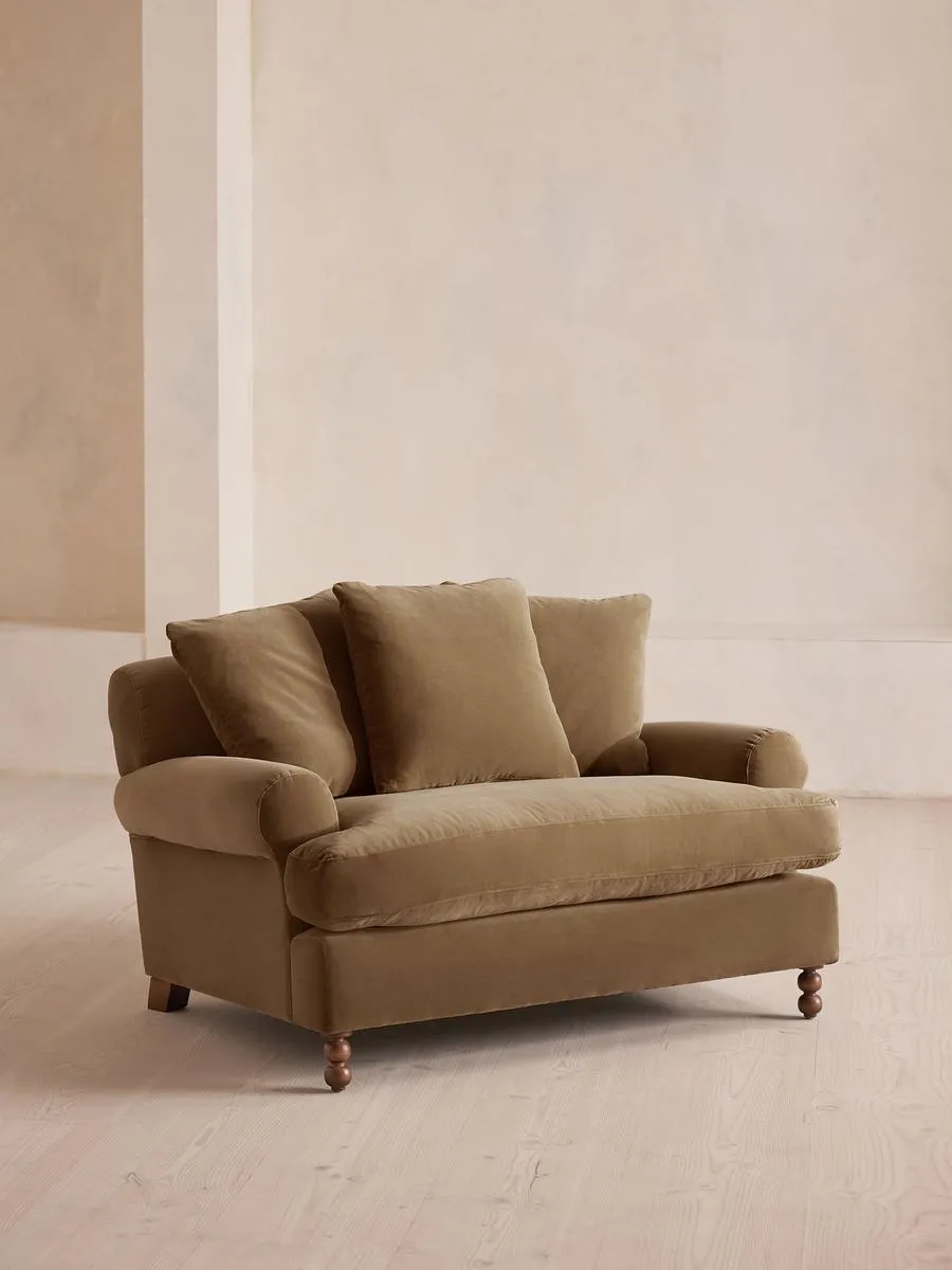 Audrey Loveseat, Velvet, Truffle