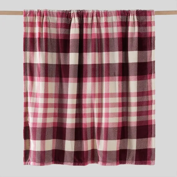 Check Sherpa Throw Blanket, 130cm x 180cm 2