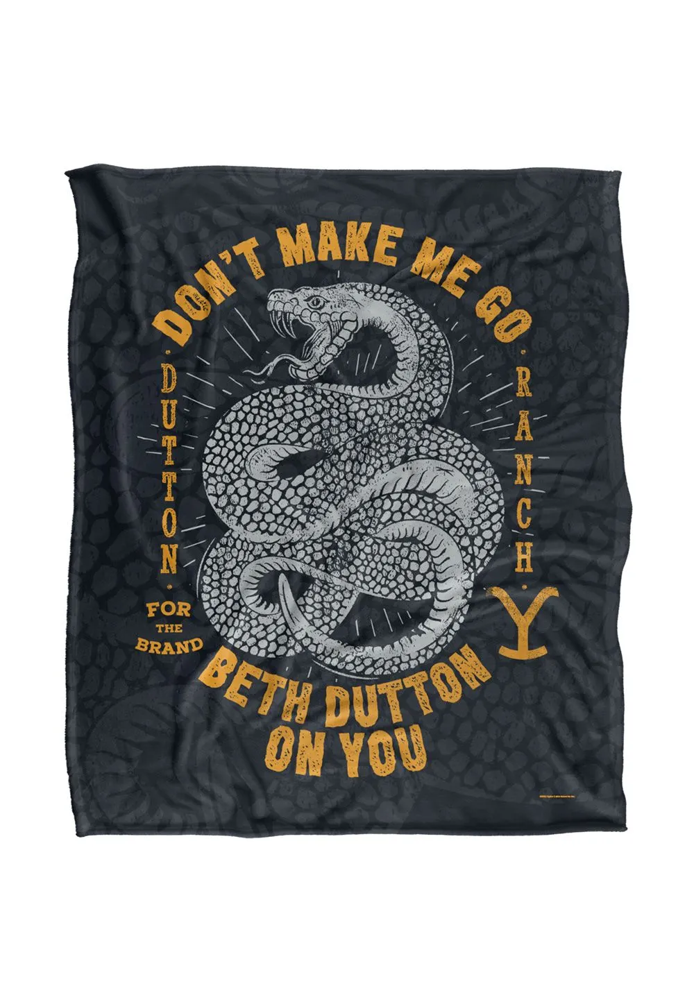 Yellowstone Beth Dutton Snake Silky Touch Super Soft Throw Blanket 152 X 127 cm in White