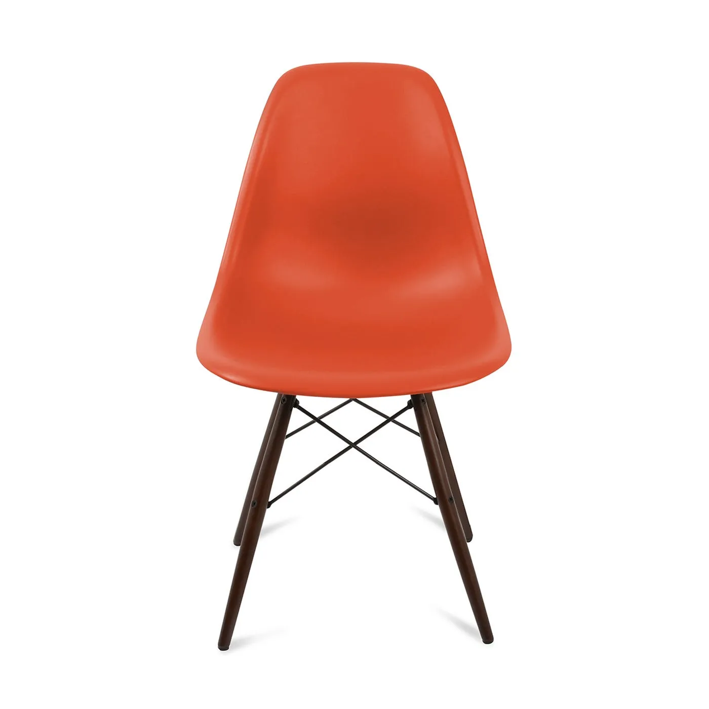 Vitra Eames DSW Chair New Height Poppy Red Dark Maple 3