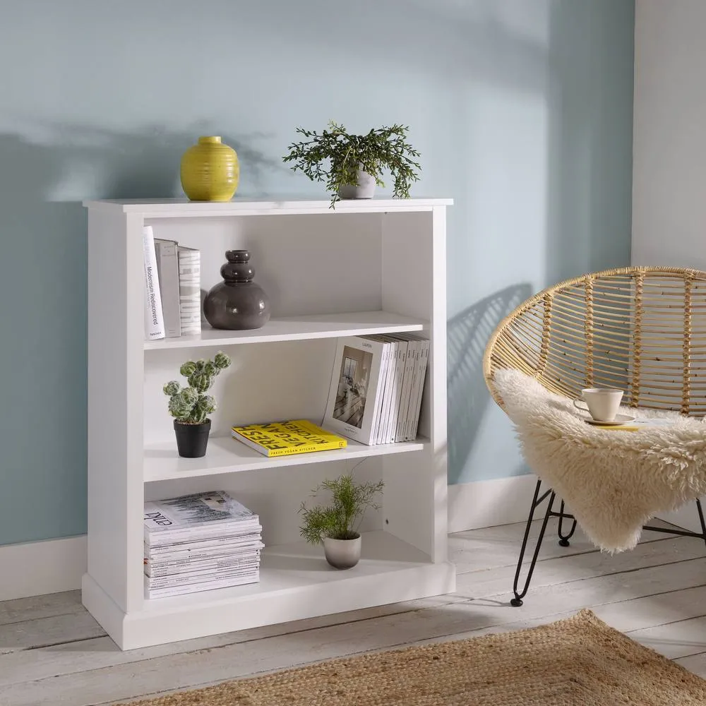Nöa and Nani Hemming 3 Tier Low Bookcase in White